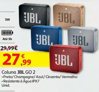 Auchan Coluna JBL Go 2 promoção