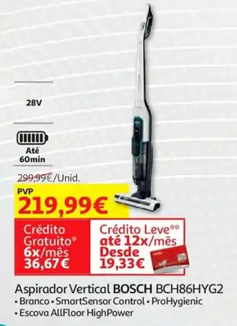 Auchan Aspirador Vertical Bosch BCH86HYG2 promoção