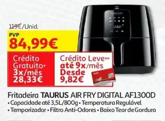 Auchan Fritadeira Taurus Air Fry Digital AF1300D promoção