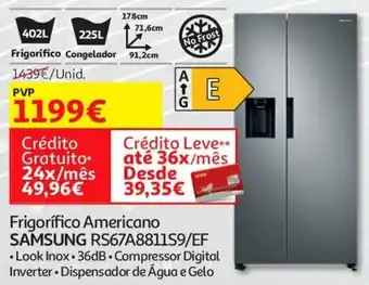 Auchan Frigorífico Americano Samsung RS67A8811S9/EF promoção