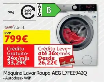 Auchan Máquina Lavar Roupa AEG L7FEE942Q promoção