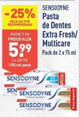 ALDI Pasta de dentes sensodyne promoção