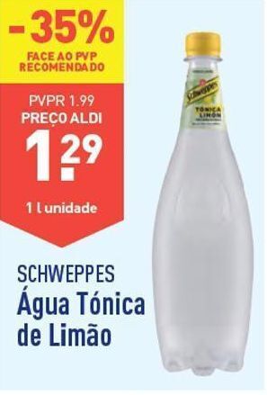 ALDI Água tônica schweppes promoção