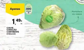 Continente COUVE CORAÇÃO CONTINENTE EMBALADA promoção
