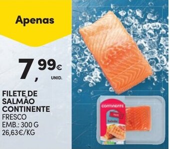 Continente FILETE DE SALMÃO CONTINENTE FRESCO EMB.: 300 G promoção