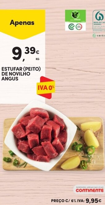 Continente ESTUFAR (PEITO) DE NOVILHO ANGUS promoção