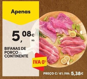 Continente BIFANAS DE PORCO CONTINENTE promoção