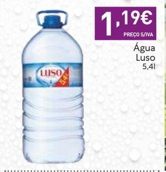 Recheio Água luso promoção