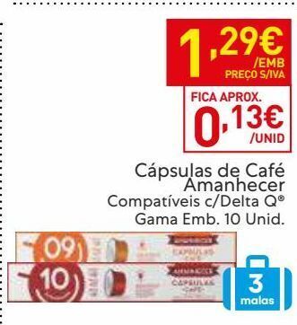 Recheio Cápsulas de café amanhecer promoção