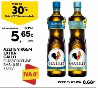 Continente Bom dia Azeite virgem gallo promoção