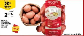 Continente Bom dia Batatas promoção