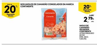 Continente Bom dia Camarão continente promoção