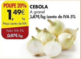 Pingo Doce CEBOLA a granel promoção