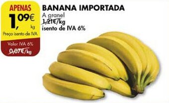 Pingo Doce BANANA IMPORTADA a granel promoção