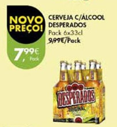 Cerveja Desperados 6x33cl - Cervejas com Álcool - Cervejas