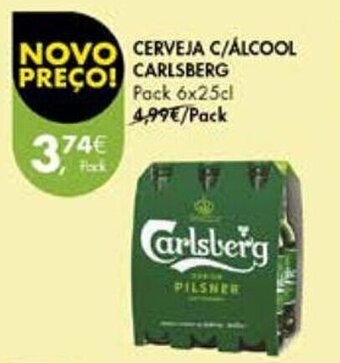 CERVEJA C/ÁLCOOL CARLSBERG Pack 6x25cl