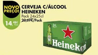 Pingo Doce CERVEJA C/ÁLCOOL HEINEKEN Pack 24x25cl promoção