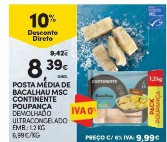 Continente Bom dia Bacalhau continente promoção