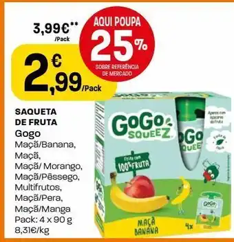 Puré de frutas gogo squeez
