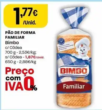 Intermarché Pão de forma bimbo promoção