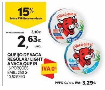 Continente Bom dia Queijos a vaca que ri promoção