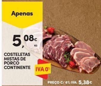 Continente Bom dia Carne suína promoção