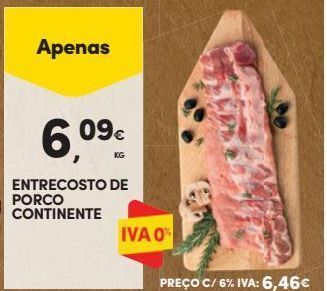Continente Bom dia Carne suína promoção