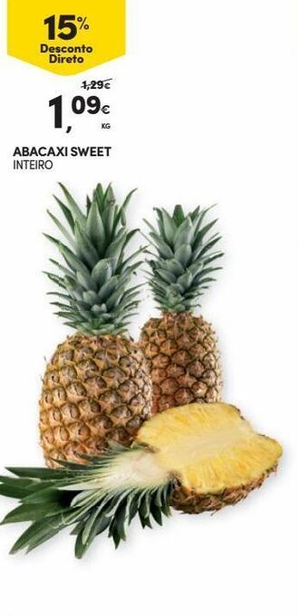 Continente Bom dia Abacaxi promoção