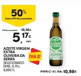 Continente Bom dia Azeite virgem oliveira da serra promoção