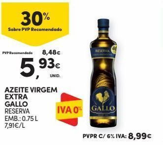 Continente Bom dia Azeite virgem gallo promoção