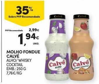 Continente Bom dia Molhos calvé promoção