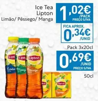 Recheio Ice Tea Lipton Limão/ Pêssego/ Manga Pack 3x20cl promoção