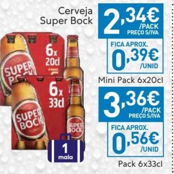Recheio Cerveja Super Bock promoção
