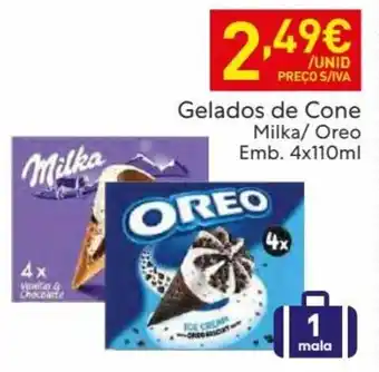 Recheio Gelados de Cone Milka/ Oreo Emb. 4x110ml promoção