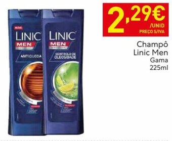 Recheio Champô Linic Men Gama 225ml promoção