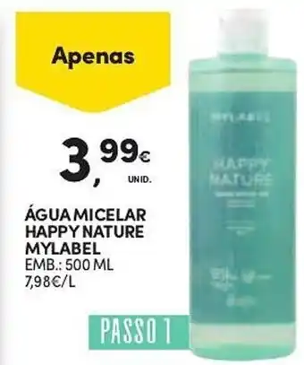Continente ÁGUA MICELAR HAPPY NATURE MYLABEL EMB.: 500 ML promoção