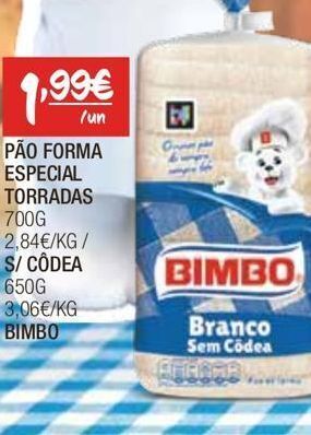 Pão de forma bimbo