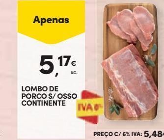 Continente Bom dia Lombo suíno continente promoção