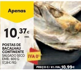 Continente Bom dia Bacalhau continente promoção