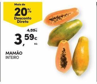 Continente Bom dia Mamão promoção