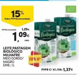 Continente Bom dia Leite milhafre promoção