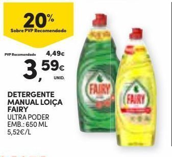 Continente Bom dia Detergente lavalouça fairy promoção
