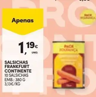 Continente Bom dia Salsicha continente promoção