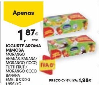 Continente Bom dia Iogurte mimosa promoção