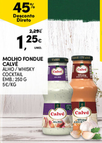Continente Molho Fondue Calve 250g promoção