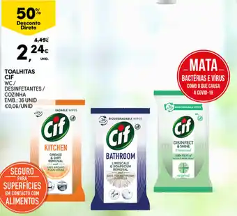 Continente Toalhitas Cif promoção