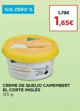 El Corte Inglés Queijo cremoso el corte inglés promoção