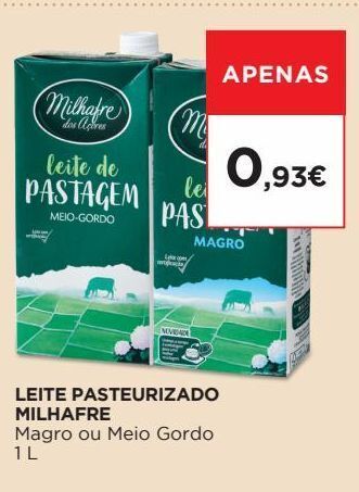 El Corte Inglés Leite milhafre promoção