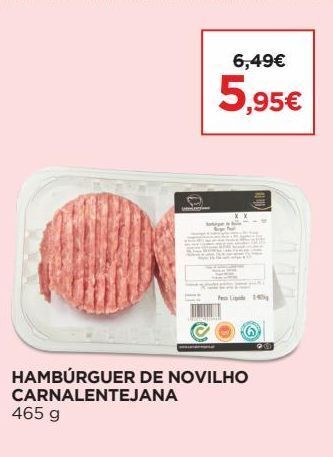 El Corte Inglés Hambúrguer bovino promoção