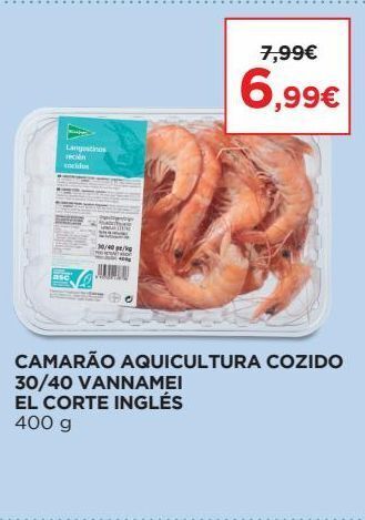 El Corte Inglés Camarão el corte inglés promoção